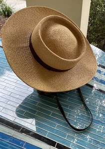 Lagomarsino Gr. L (7 1/4-7 1/2) Panamahut Pampa Hut Stoff zum Binden Stroh Raffia - Bild 1 von 6