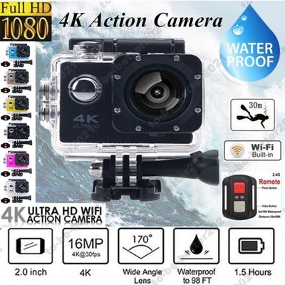2 Inch Sports Camera Bike Motor Cycle Action Helmet DV Cam 1080P WIFI Waterproof - Image 1 of 4
