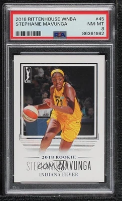 2018 Rittenhouse WNBA /500 Stephanie Mavunga #45 PSA 8 Rookie RC - Image 1 of 2