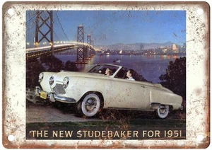 1951 Studebaker Vintage Auto Ad Retro Look Metal Sign AN3835 - Picture 1 of 2
