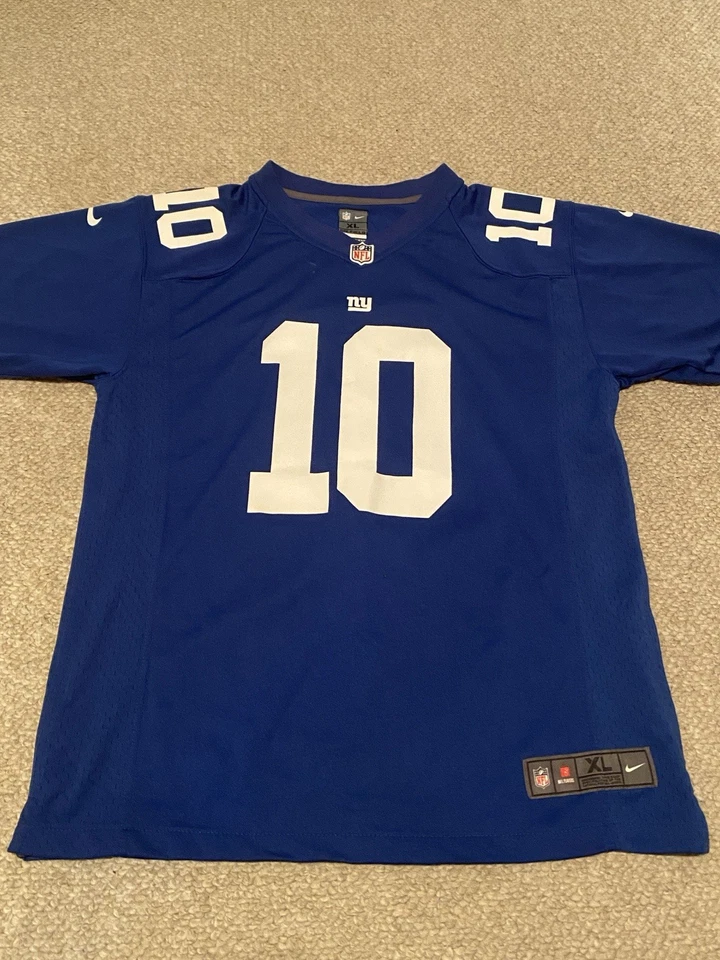 Футболка молодежная размер XL - Eli Manning New York Giants Nike NFL #10 синяя - Изображение 1 из 2