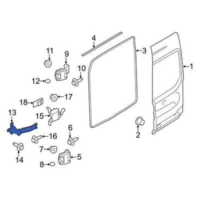 For Ford Transit-150 2015-2024 Ford HK3Z6144100A Rear Right Door Check - Изображение 1 из 4
