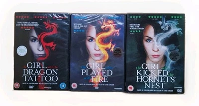 The Girl Trilogy Dragon Tattoo / Played With Fire / Hornets Nest DVD 3 Films New - Image 1 of 4