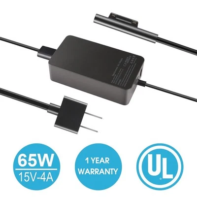 Cargador de computadora portátil 65 W adaptador de CA para Microsoft Surface Pro 3 4 5 6 X Surface Book Foto 1 de 4