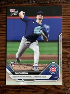 Topps Now Cade Horton RC #162 2025 novato gana debut MLB Chicago Cubs - Imagen 1 de 2