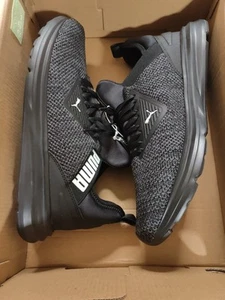 NIB Men's Puma Enzo Beta Woven Black Shoes Size 9.5 with SoftFoam Comfort - Picture 1 of 5