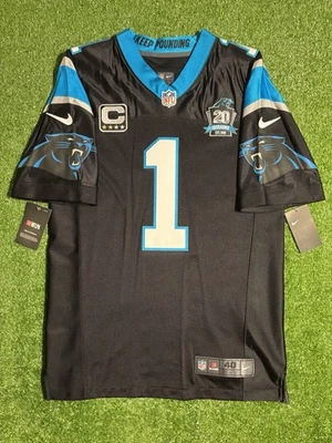 Camiseta deportiva Nike Elite auténtica Cam Newton Carolina Panthers 20 aniversario para hombre talla:40 Foto 1 de 4