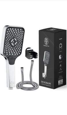 Duschkopf Handbrause EvaMatth wassersparend mit 1, 5 M Schlauch und Halterung - Bild 1 von 4