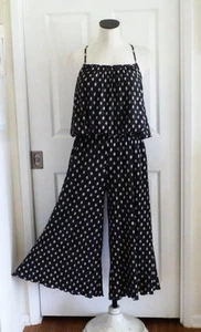 2-pc By Anthropologie Black Geo Racerback Top & Crop Palazzo Pocket Pants S $288 - Picture 1 of 20