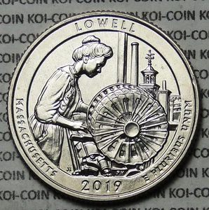 BU UNC US 2019 S Lowell MA America the Beautiful ATB parks quarter 25 cent coins - Picture 1 of 2