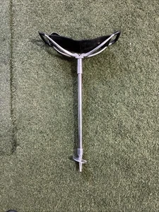 Vintage SEAT STICK Adjustable Walking Cane Comfort Chair Leather Great Shape!! - Picture 1 of 4