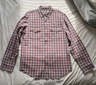Men's J Crew New York Button Up Shirt 100% Cotton Plaid Pattern Large Tall - Image 1 of 4