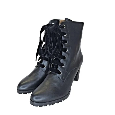 Botas Matiko Feminina 39 Couro Preto Salto Grosso Emma Bruxa Gótica Y2K Whimsigoth - Imagem 1 de 4