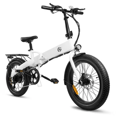 20"Foldable Ebike 24MPH Fat Tire Electric Bike for Adult 750W Motor 48V White - Image 1 of 4
