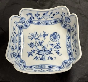Antique Carl Teichert Meissen Blue Onion Porcelain Bowl 9” Circa 1882-1929 RARE! - Picture 1 of 17