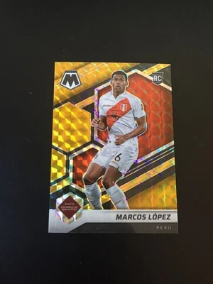 2022 Panini Mosaic World Cup Marcos Lopez Copenhagen RC Black Gold 1/8 PERU - Image 1 of 2