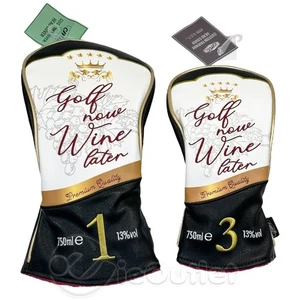 CMC Design Golfschläger Head Cover - Golf Now Wine Later - 3 Holz Fairway & Driver - Bild 1 von 3