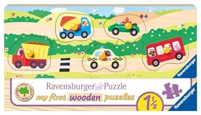 Ravensburger Jigsaw Puzzle 03236 5 My First Wood Puzzle Vehicle 5 Piecefrom JP - Image 1 of 3