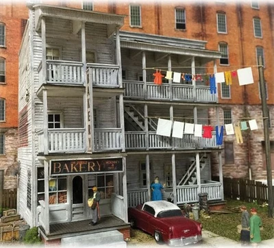 Molinos de barras (escala HO) #0572 O'Duels Flop House - Kit de construcción de corte láser - Nuevo en caja Foto 1 de 2