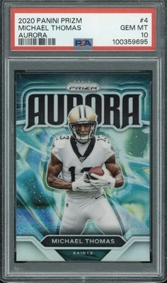 Panini Prizm Aurora #4 2020 Michael Thomas Gem como nuevo PSA 10 Foto 1 de 2