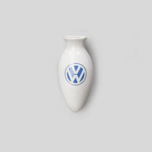 VW VOLKSTORY CERAMIC VINTAGE FLOWER BUD VASE DASHBOARD BUG BUS BEETLE VW LOGO - Picture 1 of 4