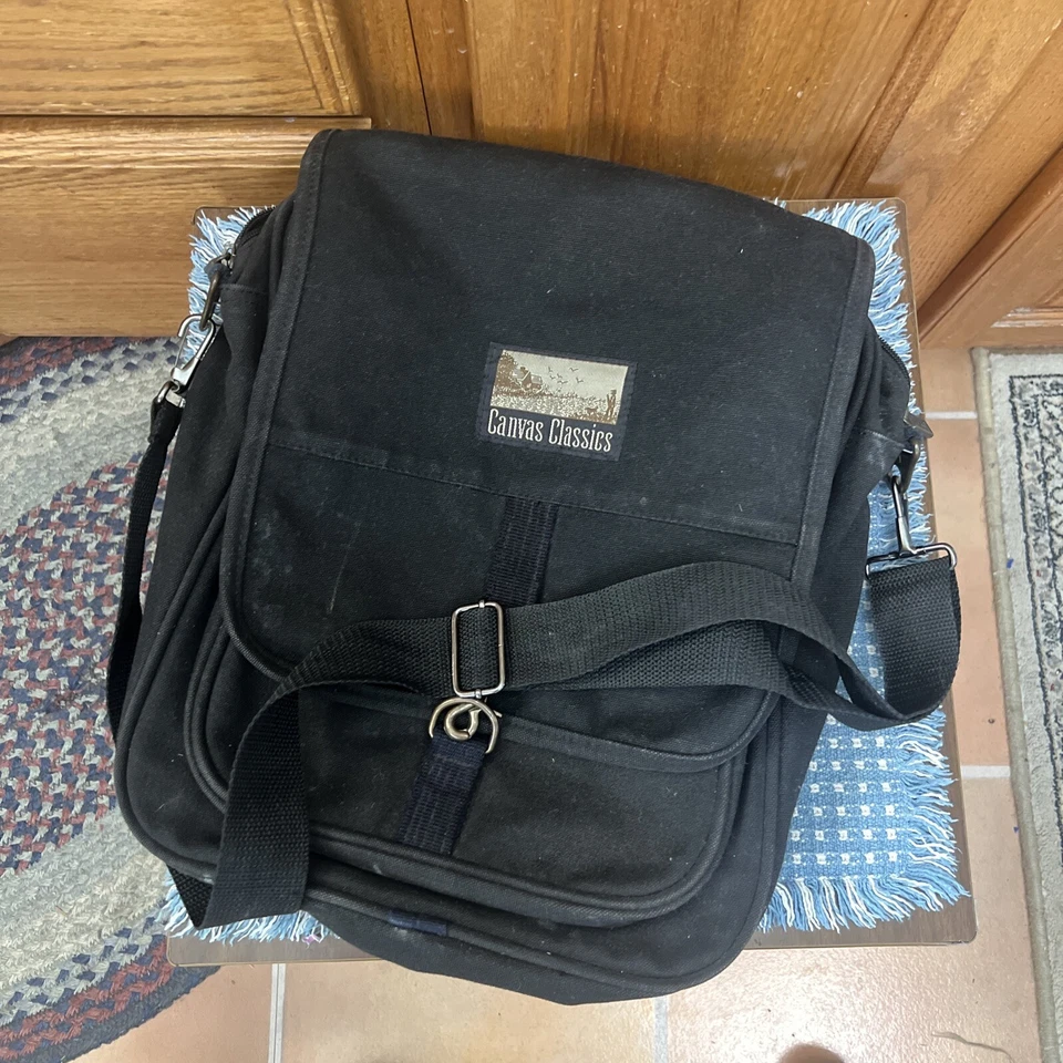 Bolso Bandolera de Lona Mensajero Bolsos para Libros de Hombro Cartera Escolar De Colección 15x13 Foto 1 de 4