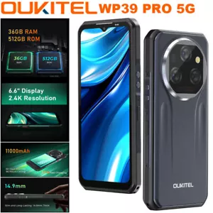 Global 5G 4G OUKITEL WP39 PRO telefono cellulare robusto Android 14 NFC avventura 512 GB - Foto 1 di 15