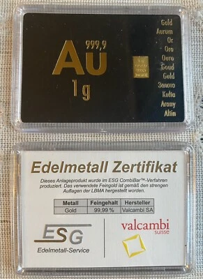 1g Goldbarren in Schaubox + Zertifikat Geschenk Wertanlage Goldmünze aurum rare - Bild 1 von 4