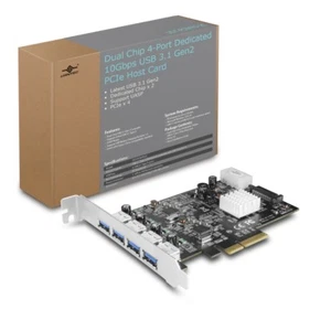 Vantec Dual Chip 4-Port Dedicated 10Gbps USB 3.1 Gen 2 PCIe Host Card - Picture 1 of 6