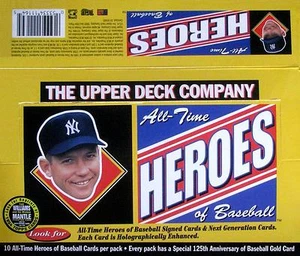 1994 Upper Deck All-Time Heroes of Baseball - caja de exhibición vacía - Mickey Mantle - Imagen 1 de 1