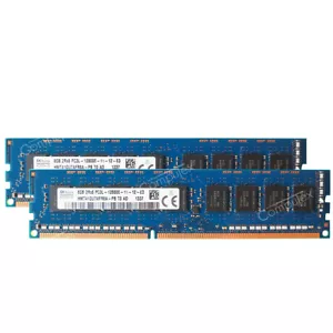 16GB 2X8GB PC3L-12800E DDR3-1600mhz ECC Memory For Hp ProLiant MicroServer Gen8 - Picture 1 of 4