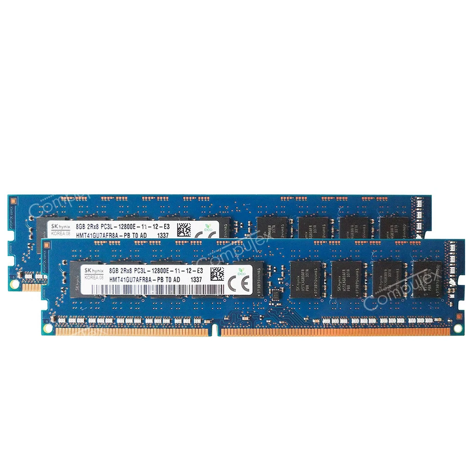 16GB 2X8GB PC3L-12800E DDR3-1600mhz ECC Memory For Hp ProLiant MicroServer Gen8 - Image 1 of 4