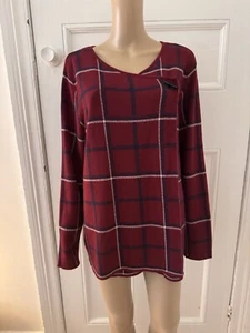 SPORTSCRAFT Size 20 Burgandy Navy Super Soft Knit Drape Cardigan - Picture 1 of 9
