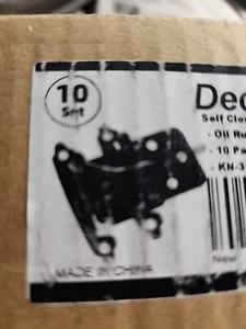 Self Closing Variable Overlay Hinges NEW DecoBasics ORBronze 10 Pair - Picture 1 of 2