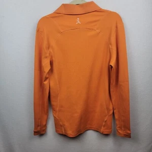 PING Performance Orange Long Sleeve Pullover Polo Golf Shirt Men’s Size Small - Picture 1 of 9