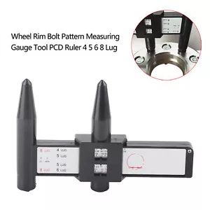 Car Wheel Rim Bolt Pattern Sliding Measuring Gauge Tool PCD Ruler 4 5 6 8 Lug - Picture 1 of 21