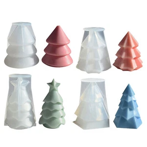 3D Christmas Tree Candle Silicone Mold DIY Christmas Candle Making Kit - Picture 1 of 14