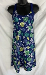 Patagonia Dress Womens XS Blue Floral Sleeveless Racerback Athleisure Stretch - Picture 1 of 8