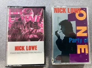 Nick Lowe - Pinker And Prouder Than Previous & Party Of One( Cassette Tape Lot - Picture 1 of 6