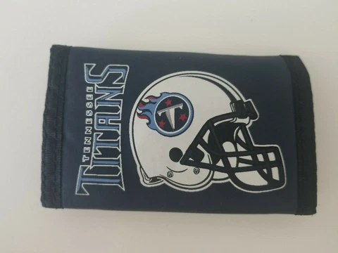 NEW Tennessee Titans NFL Navy Blue Trifold Canvas Wallet Cover