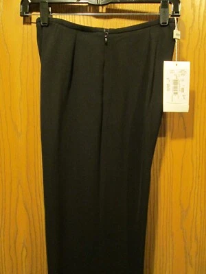 Armani Collezioni Women's 100% Silk Wide Leg Black Pants Slacks Size 6 NEW $645 - Image 1 of 4