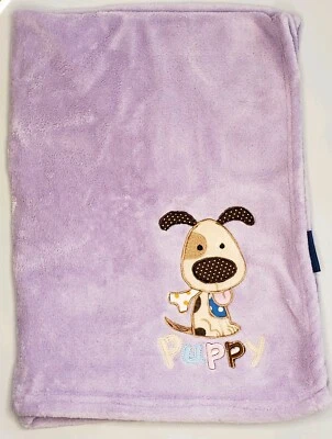 Northpoint Purple Brown Baby Plush Security Blanket Puppy Dog Lovey Lavender Tan - Image 1 of 4