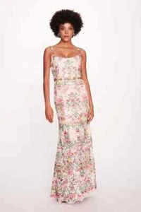 NWT Marchesa Notte Sleeveless Patterned Gown Size US 6 - Picture 1 of 2