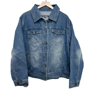 Women's New Steve Madden button front denim jean jacket size 3x - Picture 1 of 9