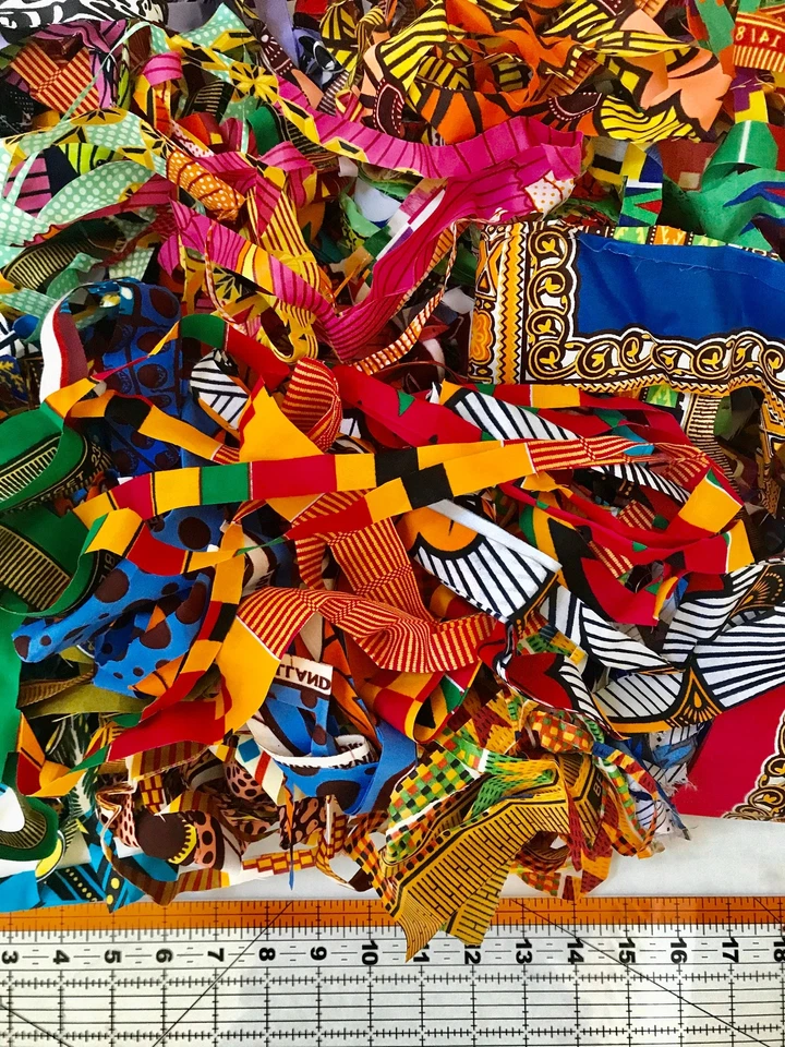 Fine Scraps - African Fabric, Per Pound - Image 1 of 4