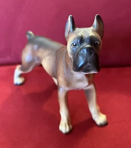 Vintage MCM Boxer Dog Figurine 5” Porcelain Standing German Goebel ? Rosenthal ? - Picture 1 of 15