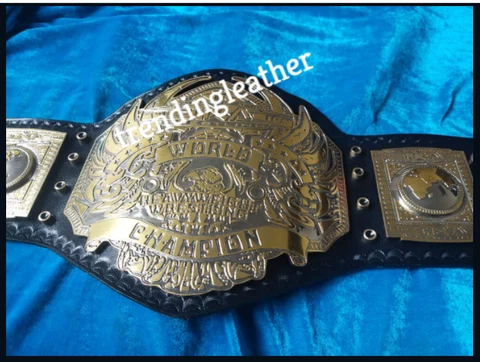 TNA World Heavyweight Wrestling Champion Belt 4MM ZINC Plates Adult Size Cover
