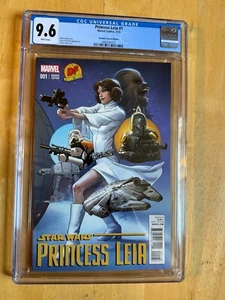 STAR WARS: PRICESS LEIA #1 CGC 9.6! DYNAMIC FORCES GREG LAND COVER! - Picture 1 of 4