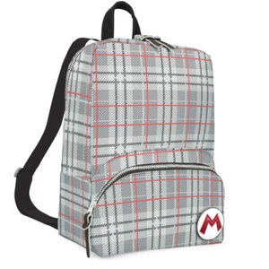 Super Mario Bros Controller Gear 12" Small Backpack Mario Plaid - Picture 1 of 7