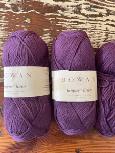 2.5 Balls of Rowan Lenpur Linen Knitting/Crochet yarn 50g Purple 568 - Picture 1 of 3